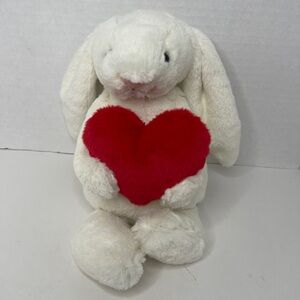 Jellycat Bashful Red Love Heart Bunny 8” Lightly Used